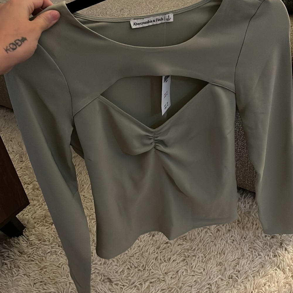Abercrombie and Fitch cutout long sleeve blouse